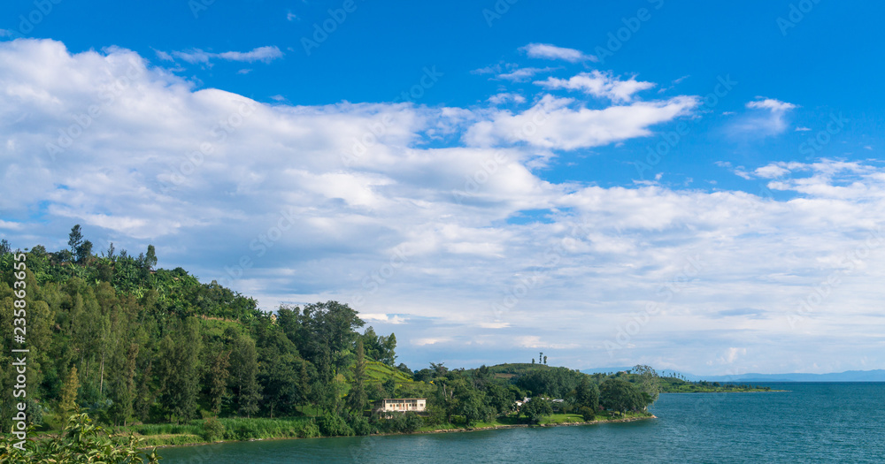 View of the Kivu lake in Rwanda. Africa