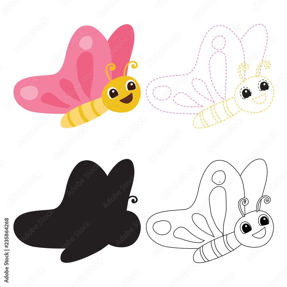 butterfly worksheet vector design butterfly worksheet vector design