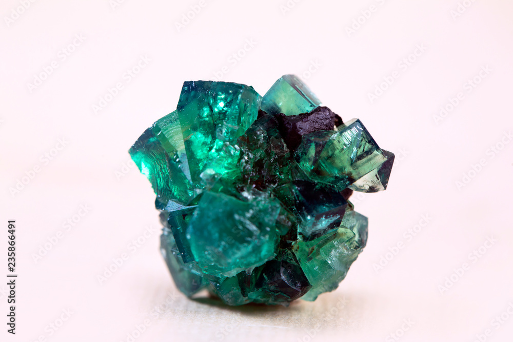Blue Green color gem stone mineral specimen fluorite