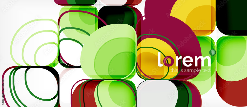 Round triangles geometric shapes composition Round triangles geometric shapes composition
