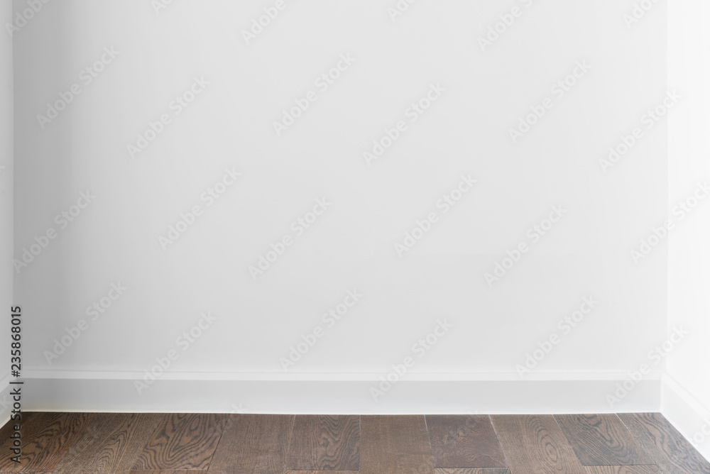 Abstract background from blank white concrete wall at home or office with  wooden floor. Picture for add text message. Backdrop for design art work.  Stock Photo | Adobe Stock