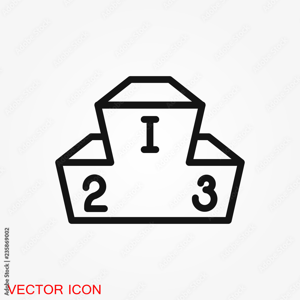 Champion vector icon, flat design for web or mobile app, award symbol. Champion vector icon, flat design for web or mobile app, award symbol.