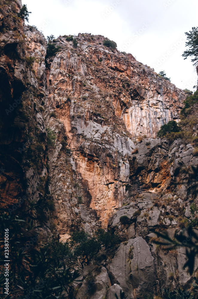 Butterfly Valley rocks near Oludeniz in Turkey