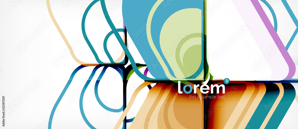 Obraz premium Abstract background multicolored geometric shapes modern design