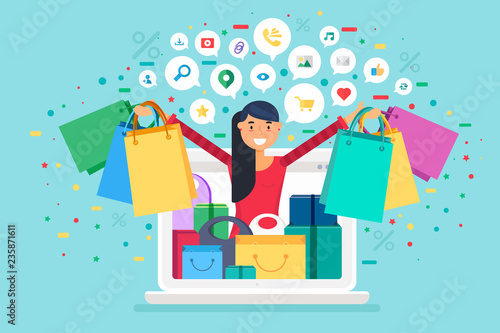Online shopping concept