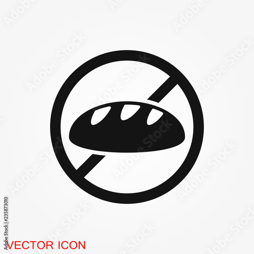 Dietary vector icon, food dietary labels isolated on background