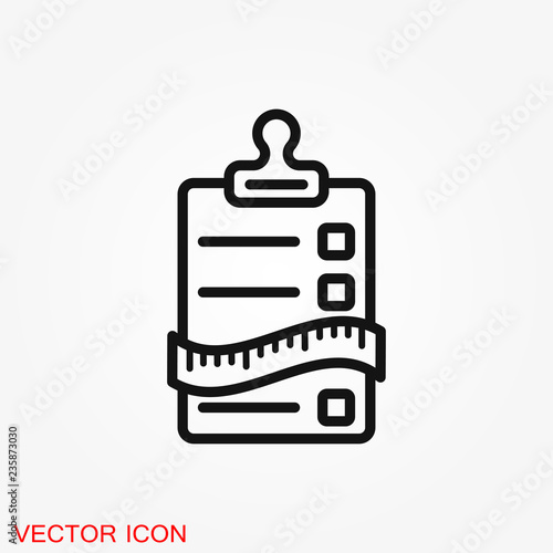 Dietary vector icon, food dietary labels isolated on background