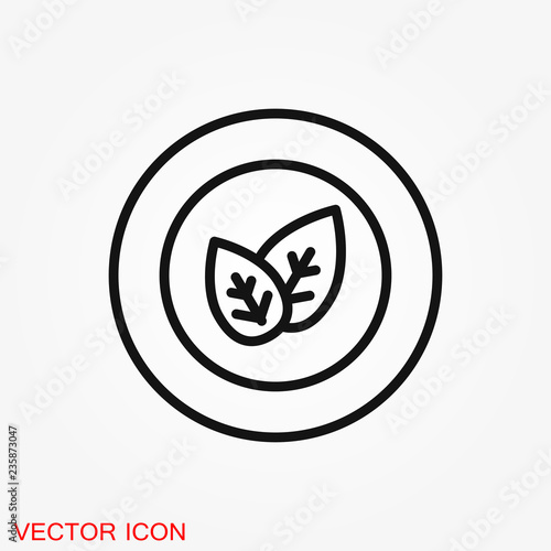 Dietary vector icon, food dietary labels isolated on background