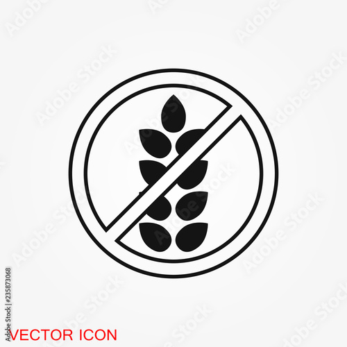 Dietary vector icon, food dietary labels isolated on background