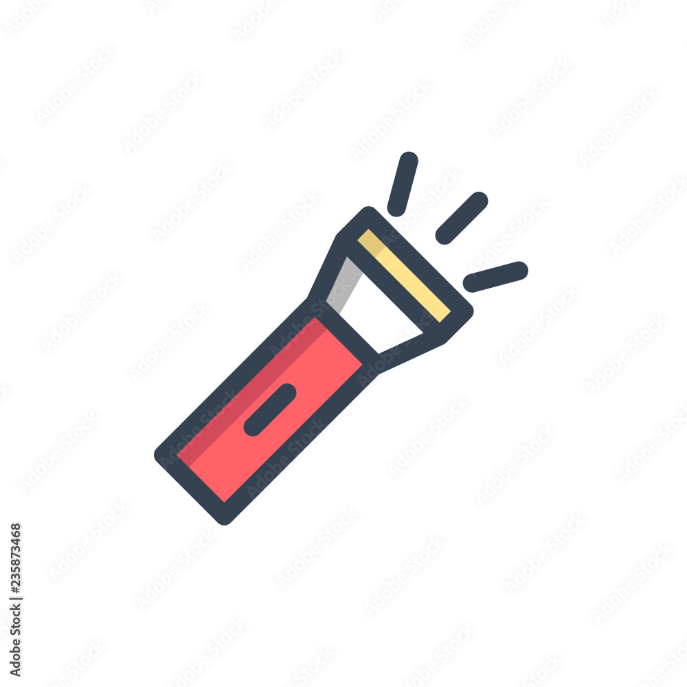 flash light icon vector with fill outline style flash light icon vector with fill outline style