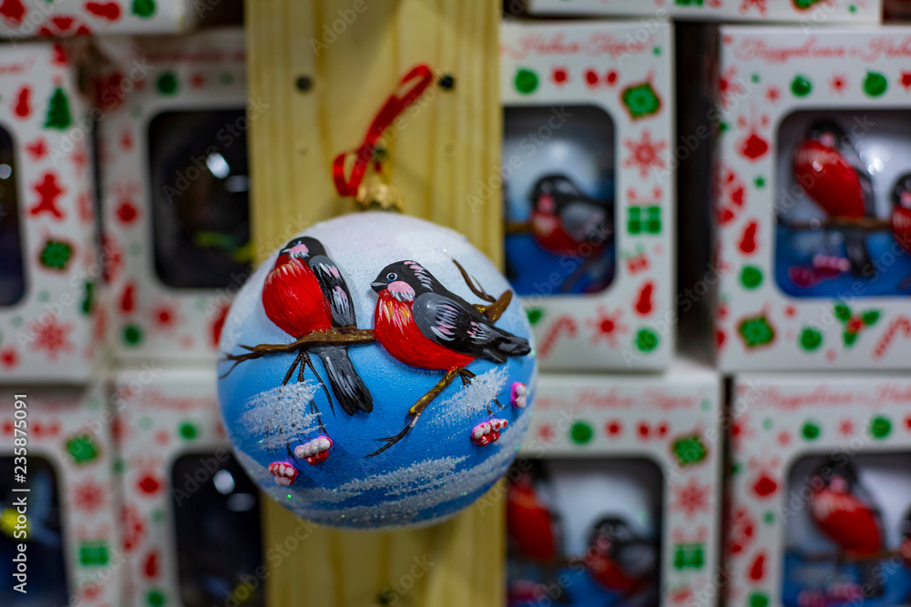 Fototapeta premium Vintage Christmas tree toy decorations