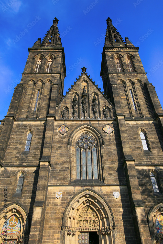 Prague, Czech Republic. The Basilica of St. Peter and Paul in Vysehrad