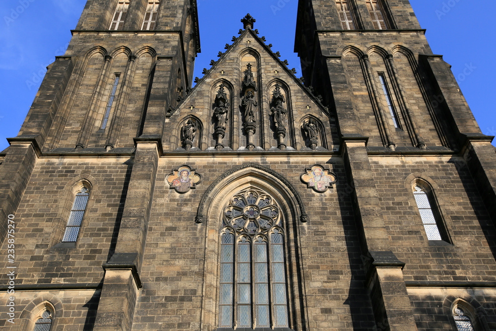 Prague, Czech Republic. The Basilica of St. Peter and Paul in Vysehrad Prague, Czech Republic. The Basilica of St. Peter and Paul in Vysehrad