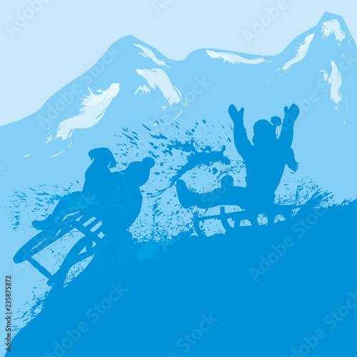 Menschen Wintersport