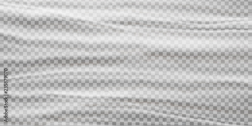 Realistic plastic polyethylene wrap vector texture on abstract background.