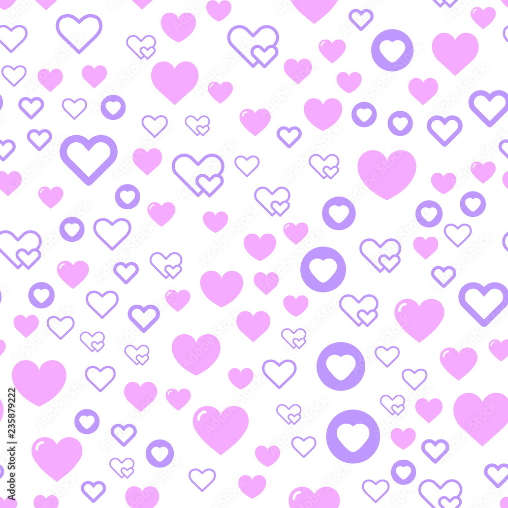 Seamless vector EPS 10 pattern with hearts. Love romantic and Valentine Day Seamless vector EPS 10 pattern with hearts. Love romantic and Valentine Day