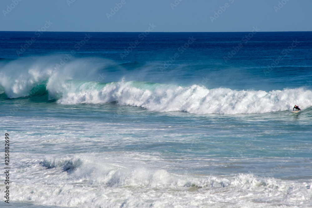 Landscape of thewaves of the australian ocean in Perth