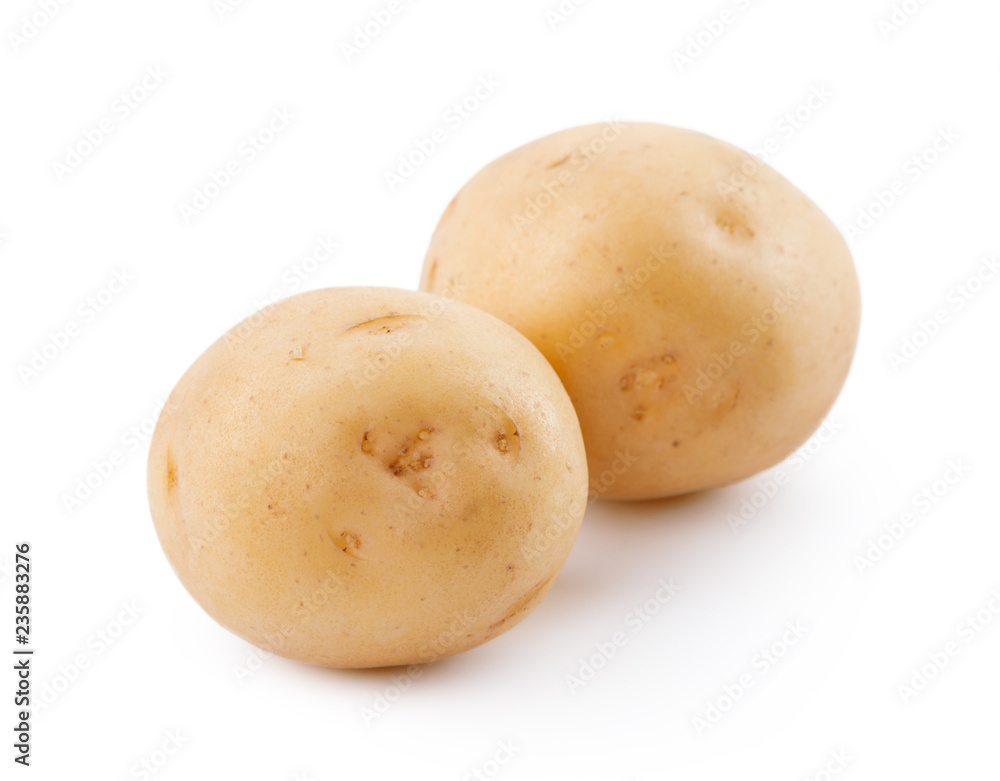 raw yellow potato isolated on white background raw yellow potato isolated on white background