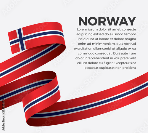 Norway flag, vector illustration on a white background