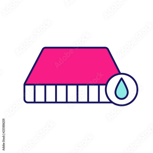 Waterproof mattress color icon
