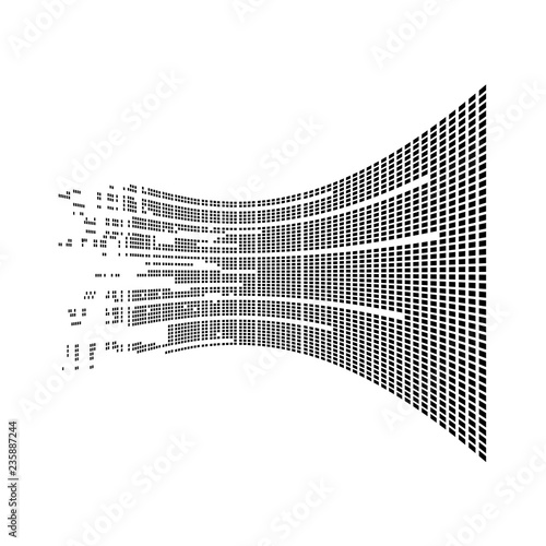 Data sorting from chaos to order.big data processing techniques. Machine learning visualization. Pixel background.
