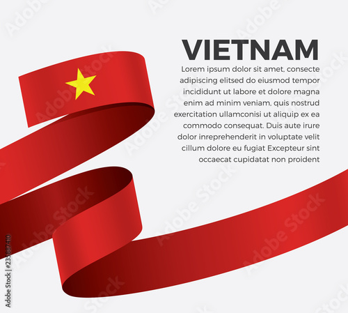 Vietnam flag, vector illustration on a white background