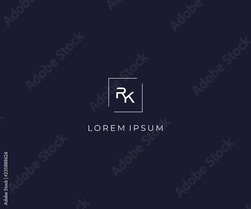 letter RK logo design template
