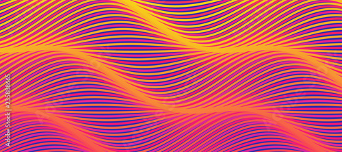 Abstract background with wavy lines. Cover design template. Dynamic effect. Vector illustration for banner, flyer and poster.