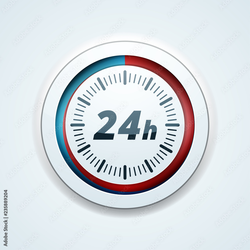 24 hour Support Delivery button illustration 24 hour Support Delivery button illustration