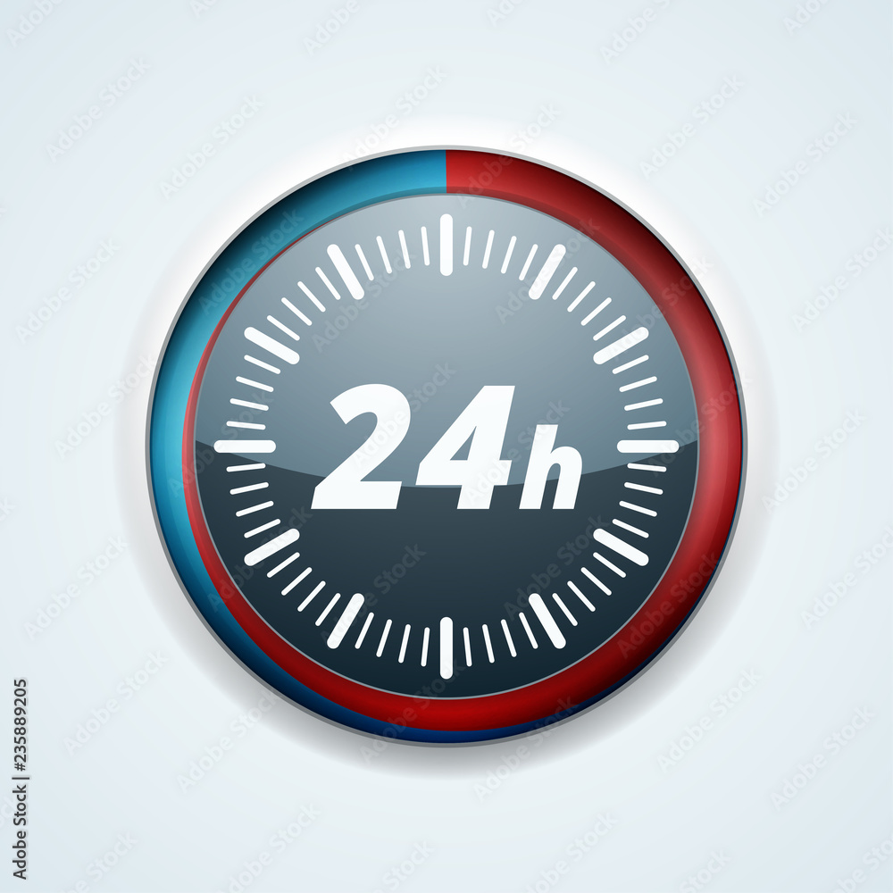 24 hour Support Delivery button illustration 24 hour Support Delivery button illustration