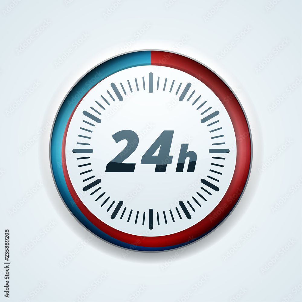 24 hour Support Delivery button illustration 24 hour Support Delivery button illustration