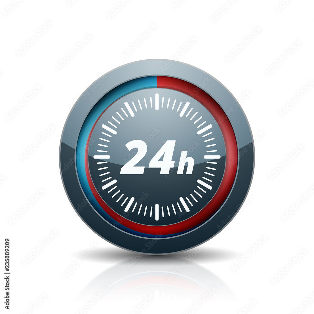 24 hour Support Delivery button illustration 24 hour Support Delivery button illustration