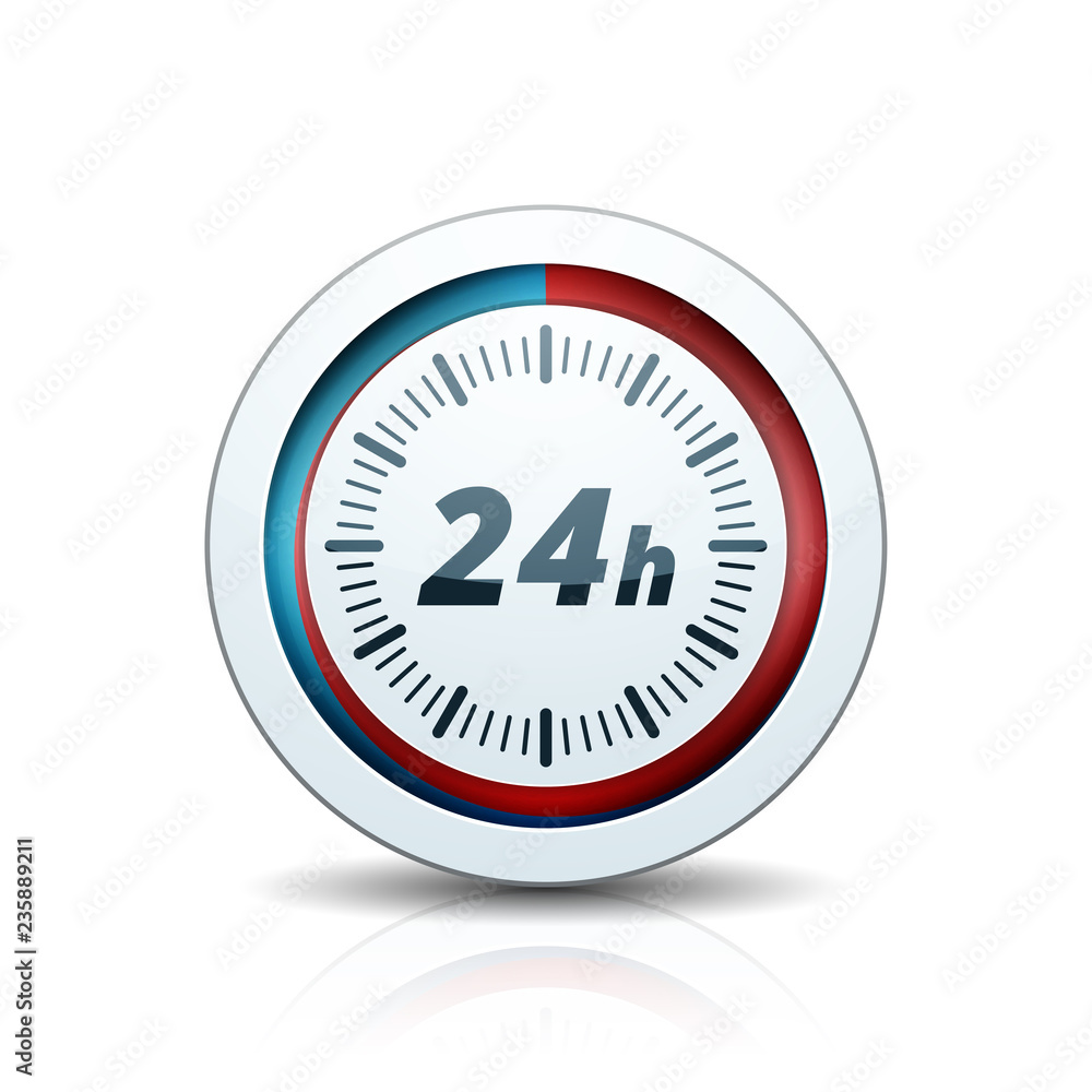 24 hour Support Delivery button illustration 24 hour Support Delivery button illustration