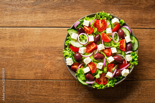 Salad with feta cheese photo