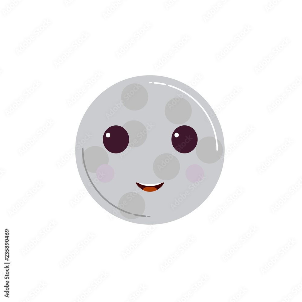Obraz premium funny smiling characters of moon