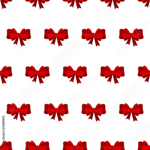 Background of red bows. Seamless pattern.