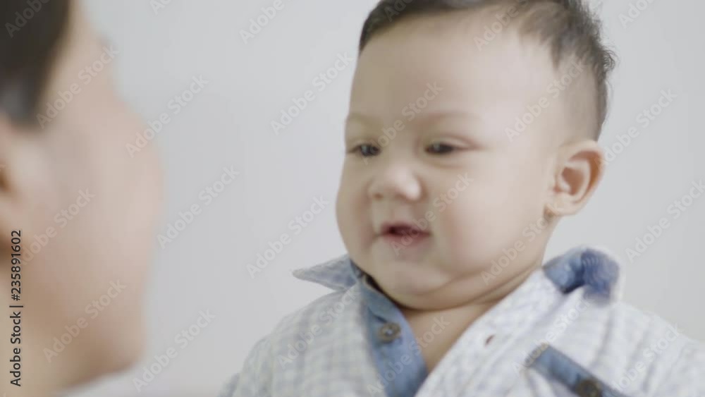 Asian mom is teasing her son Asian mom is teasing her son