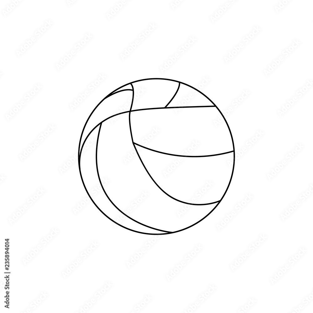 Volleyball Icon isilated on white background. Line style. Volleyball Icon isilated on white background. Line style.