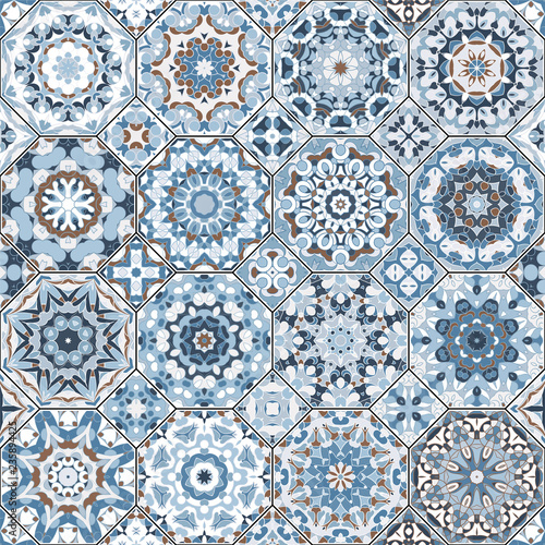 A set of blue tiles.