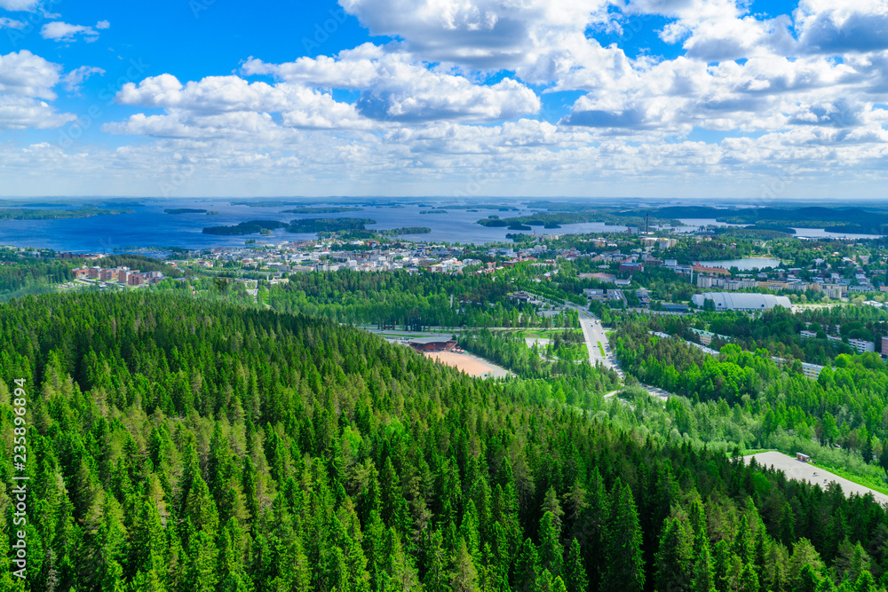 Landscape of Lake Kallavesi and Kuopio
