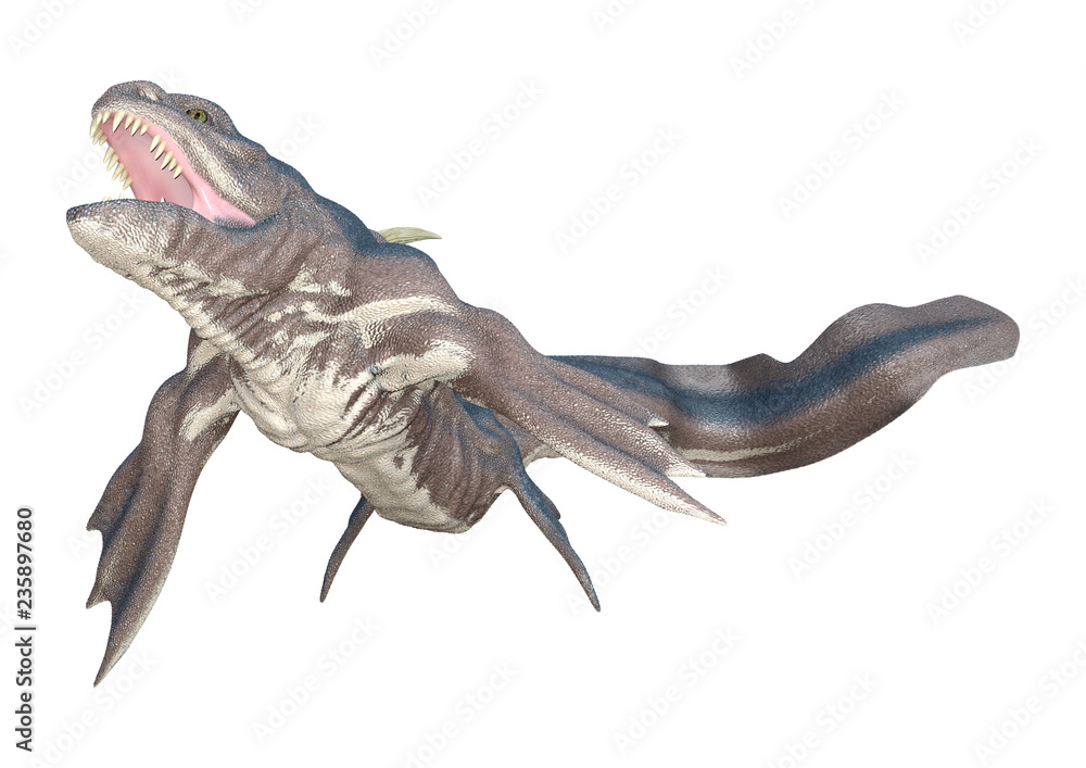 Fototapeta premium 3D Rendering Fairy Tale Sea Dragon on White