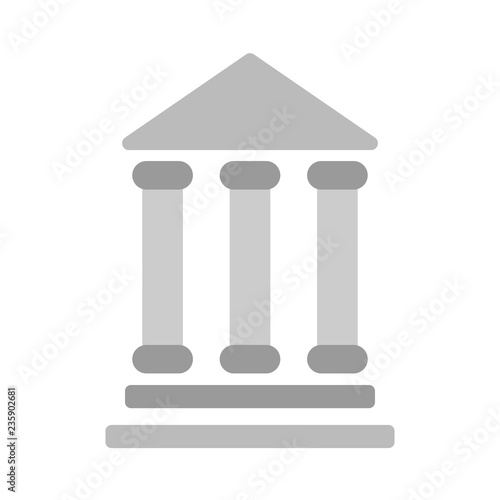 Vector bank icon. Flat illustration. Vector bank symbol.