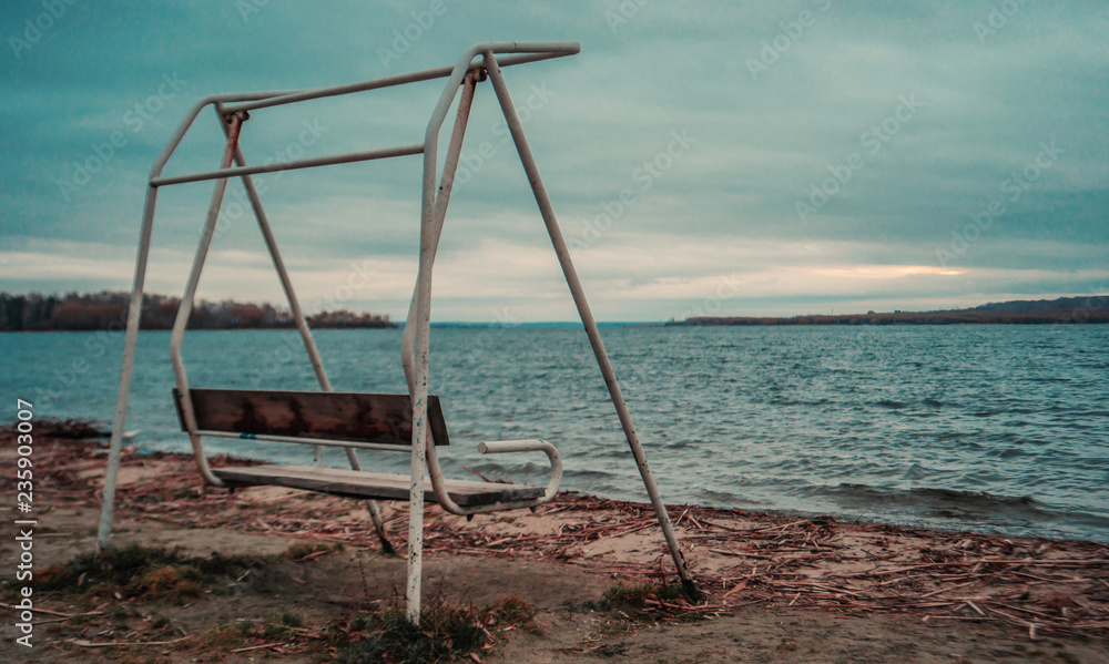 swing on beach swing on beach