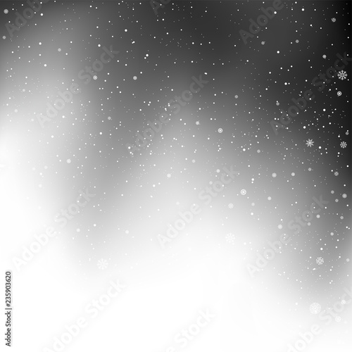 winter snow black background