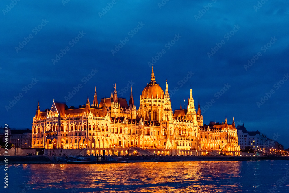 Night view on the Parliament Building in Budapest Night view on the Parliament Building in Budapest