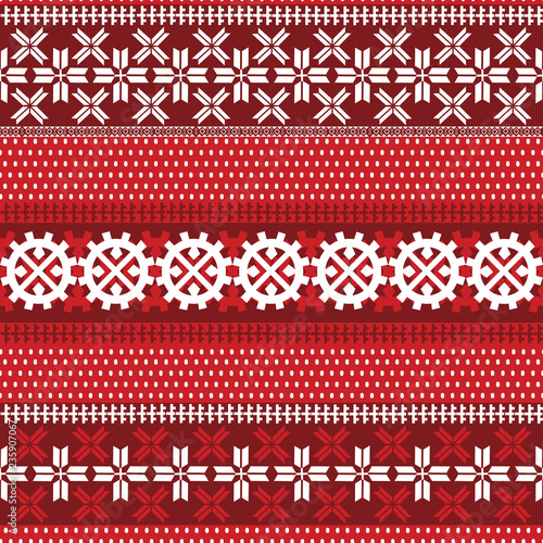 Seamless pattern with lapland motifs.
