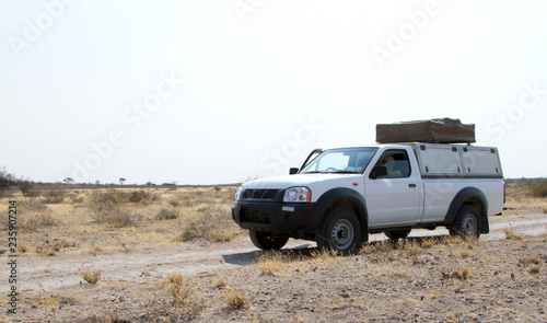 Pickup truck driving in Botswana © michaklootwijk
