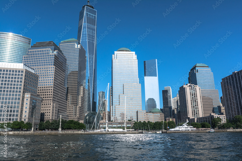 Obraz premium Skyscrapers of Tribeca from Hudson River, Manhattan