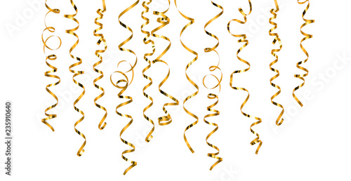 Golden serpentine streamer party decoration