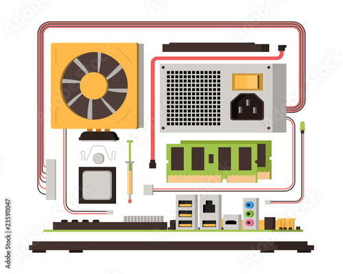 Flat computer components